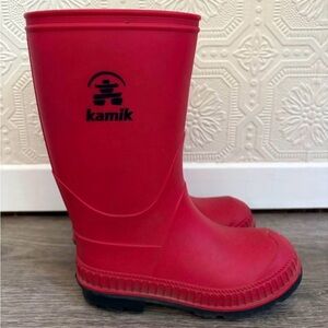 Kamik Kids Bold Red Rain Boots
